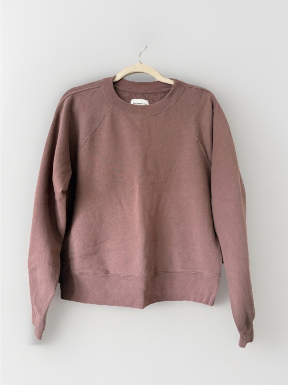 Abercrombie & Fitch Sunday Crewneck Sweatshirt Mauve Brown S